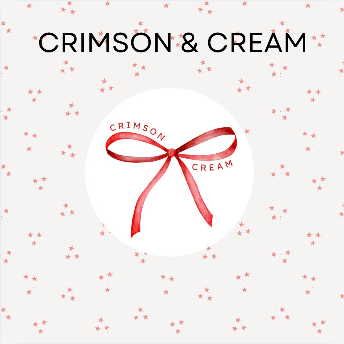 Crimson & Cream Bow