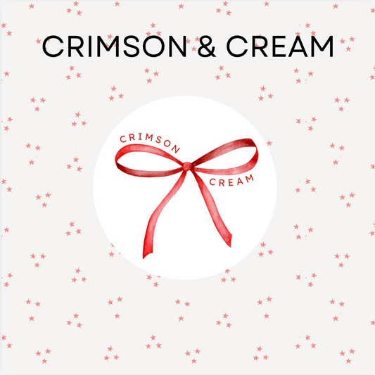 Crimson & Cream Bow
