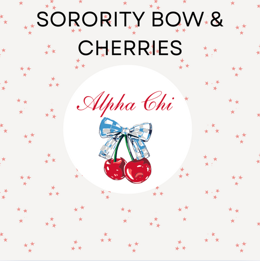 Sorority Bow & Cherries