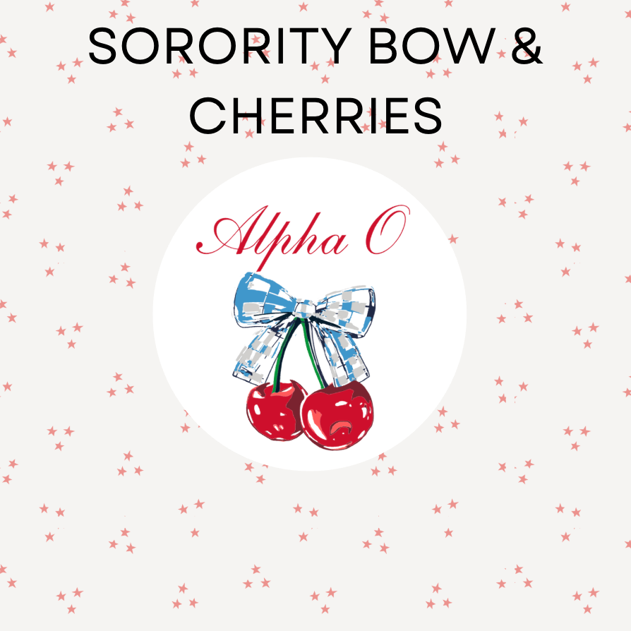 Sorority Bow & Cherries