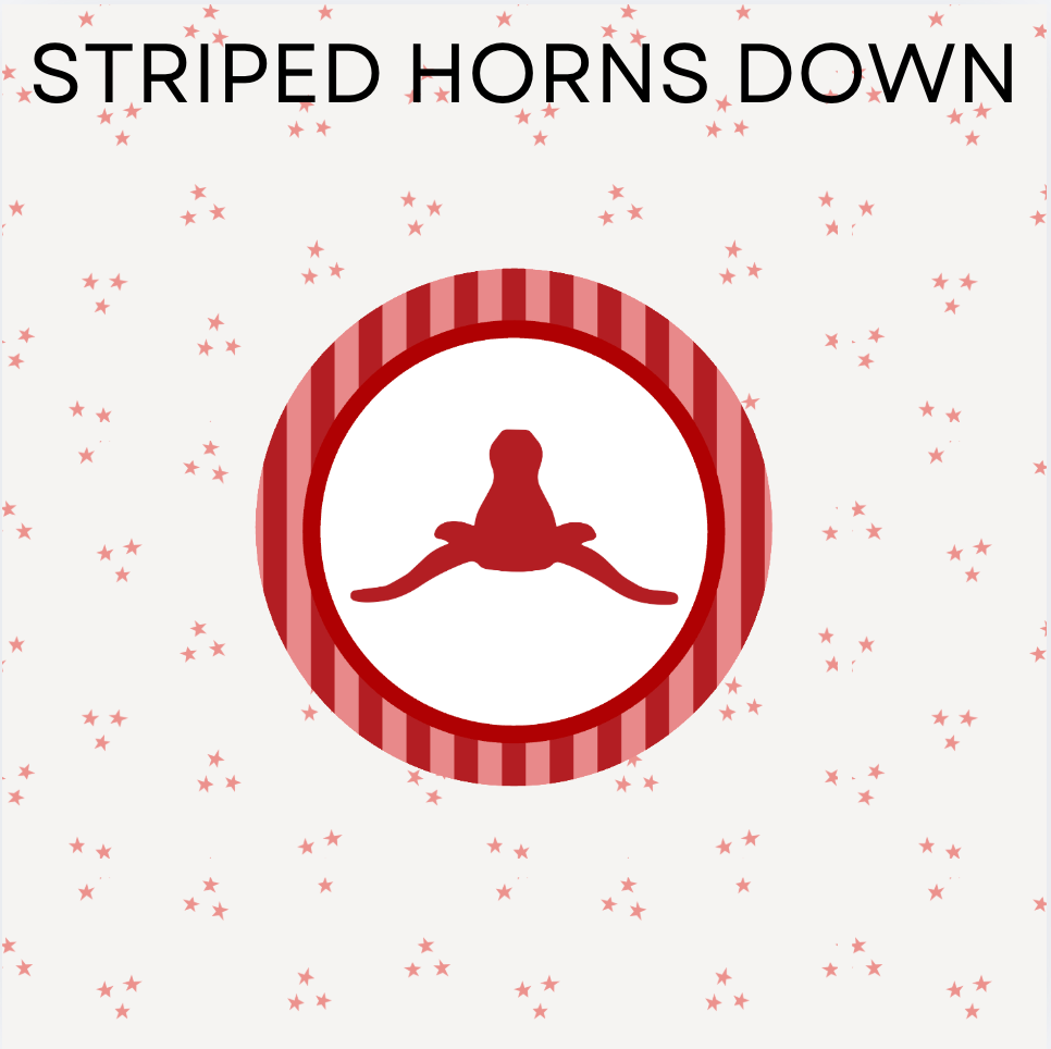 Striped Horns Down